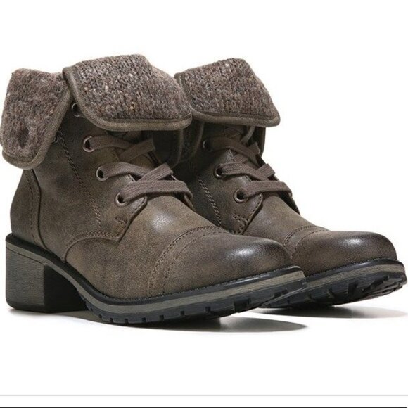 Roxy Brown Pepper Lace Up Fold-Over Boots Women's Size 9 - Picture 1 of 7